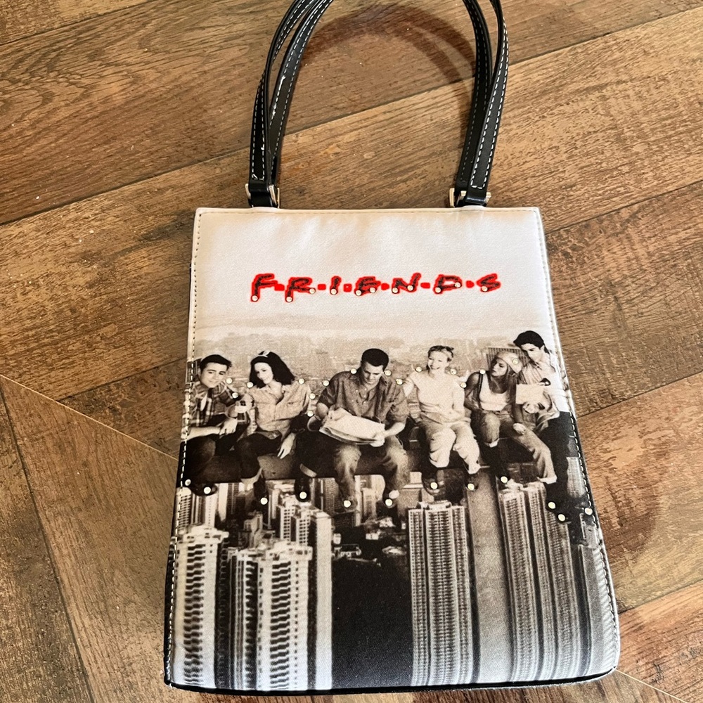 Black and White Friends Themed Men's Bag